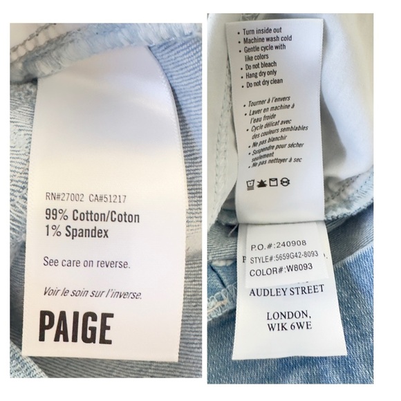 PAIGE Meg Puff Long Sleeve Fitted Short Romper Jumper Songbird Denim Blue Size 4 - Picture 10 of 12